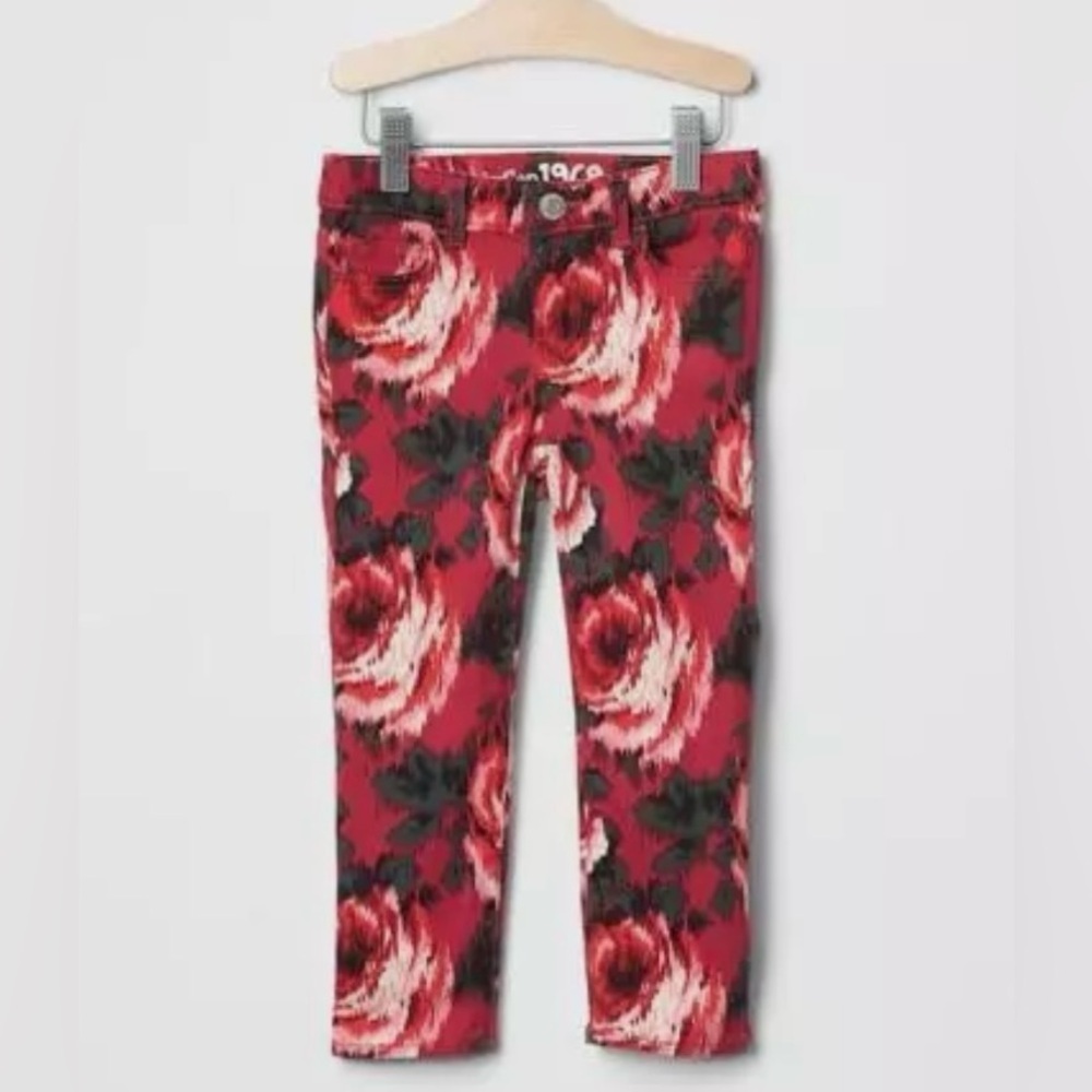 Gap Serious Stretch Rose Print Mini Skinny Jeans